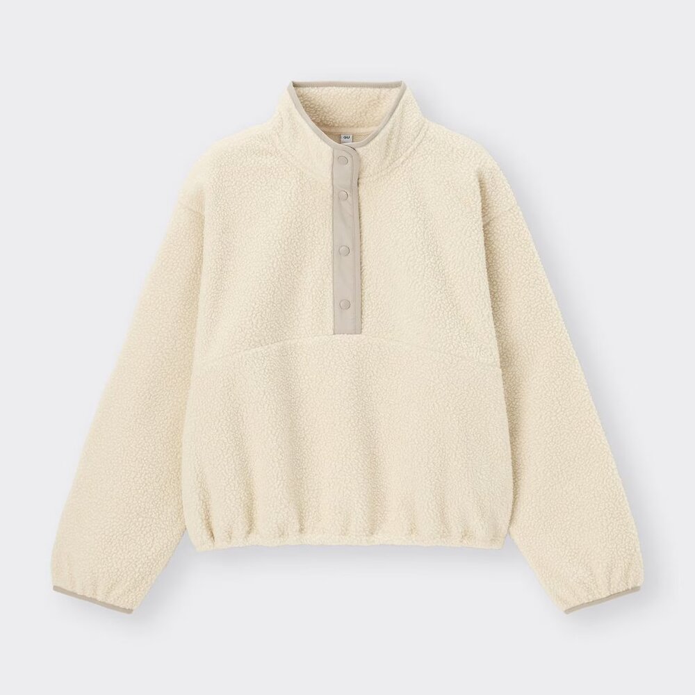 Faux Shearling Fleece Pullover